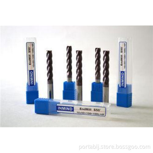 HRC50 Carbide Square End Mill Long Shank , Mirco Two flute